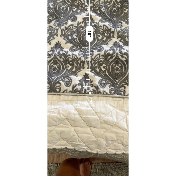 2 Elegant linen Embroidered Decorative Throw Pillow Covers Damask zip sofa bed - Picture 6 of 8